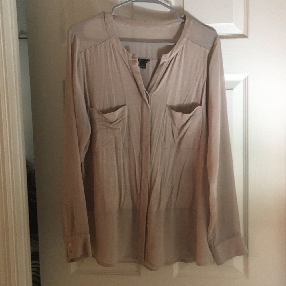 EUC sheer Ann Taylor top size XL